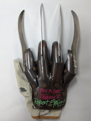 ROBERT ENGLUND Signed Metal FREDDY GLOVE Nightmare on Elm Street JSA COA RG