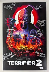 TERRIFIER 2 Cast 8x Signed 11x17 Poster David Howard Thornton + RARE JSA COA