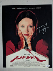 TI WEST Signed 11x14 Movie PHOTO Pearl Autograph JSA COA