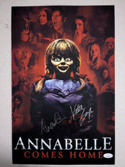 ALEXANDER WARD KATIE SARIFE 2x Signed 11x17 Photo Annabelle Autograph JSA COA