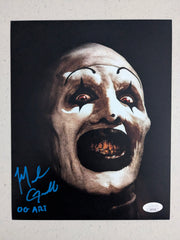 MIKE GIANNELLI Signed Art the Clown 8x10 Photo Original TERRIFIER Autograph JSA COA