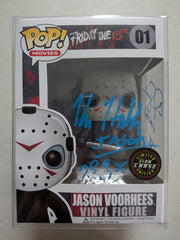 KANE HODDER CJ GRAHAM Signed Jason Voorhees Funko Pop CHASE Glow Limited Friday the 13th JSA COA