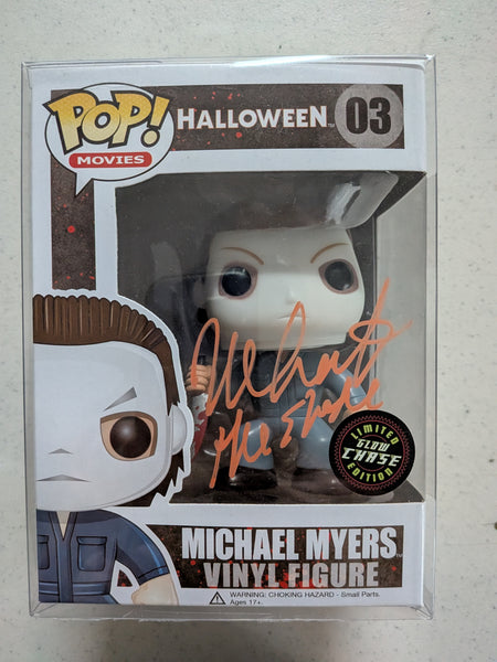 NICK CASTLE Signed FUNKO POP CHASE Halloween Michael Myers THE SHAPE BAS COA - HorrorAutographs.com