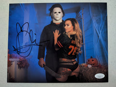 DANIELLE HARRIS Signed 8x10 Photo Halloween Autograph Scream Queen JSA COA V