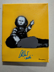 ALEX VINCENT Signed Pop Art PAINTING Andy in Child's Play 2 Beckett BAS QR C