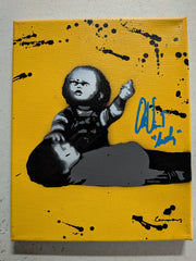 ALEX VINCENT Signed Pop Art PAINTING Andy in Child's Play 2 Beckett BAS QR S
