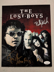 Jamison Newlander - Billy Wirth 2x signed 8x10 PHOTO The Lost Boys JSA COA