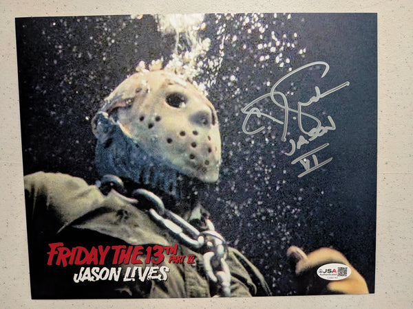 CJ GRAHAM Signed JASON VOORHEES 8X10 Photo Autograph FRIDAY the 13th PART 6 JSA QR Fs