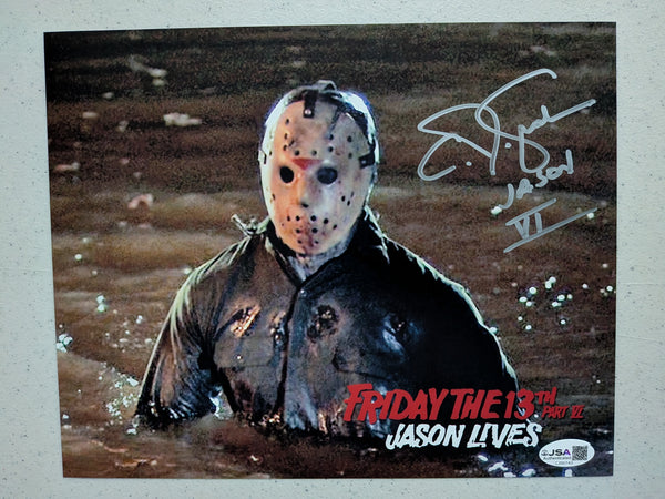 CJ GRAHAM Signed JASON VOORHEES 8X10 Photo Autograph FRIDAY the 13th PART 6 JSA QR Y