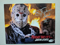CJ GRAHAM Signed JASON VOORHEES 8X10 Photo Autograph FRIDAY the 13th PART 6 JSA QR Xs