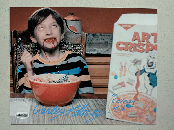 WESLEY HOLLOWAY Signed 8x10 PHOTO TERRIFIER Cereal Kid JSA COA Ab - HorrorAutographs.com