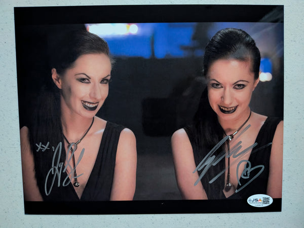 SOSKA Sisters 2x Signed 8x10 Photo Jen Sylvia Twisted Twins Autograph JSA COA D