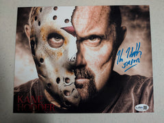 KANE HODDER Signed 8x10 Photo JASON VOORHEES Friday the 13th Part 7,8,9,X Autograph JSA COA F
