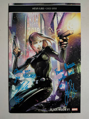 SOSKA Sisters 2x Signed Comic Marvel Black Widow #1 Stan Lee Memorial JSA COA