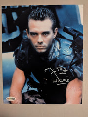 MICHAEL BIEHN Signed ALIENS 8x10 Photo Autograph HICKS Inscription Hicks JSA COA Bw