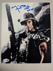 MICHAEL BIEHN Signed ALIENS 8x10 Photo Autograph HICKS  JSA COA G blue