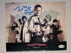 MICHAEL BIEHN Signed Planet Terror 8x10 PHOTO Sheriff Hague Autograph  BAS JSA COA blue