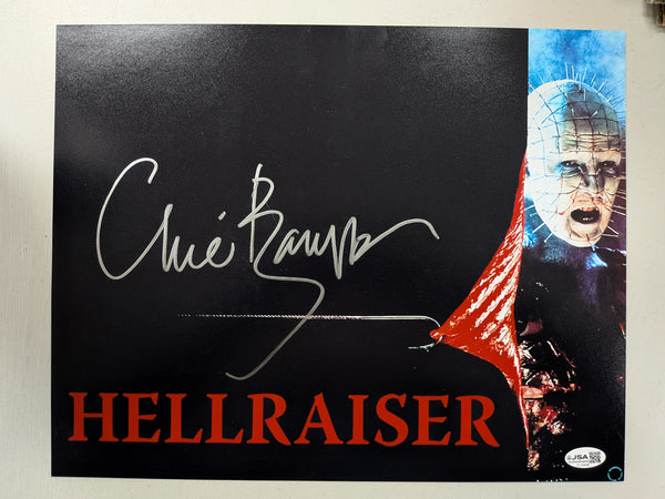 CLIVE BARKER Signed Hellraiser Custom 10x13 Photo Creator Autograph JSA QR A - HorrorAutographs.com