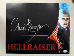 CLIVE BARKER Signed Hellraiser Custom 10x13 Photo Creator Autograph JSA QR A