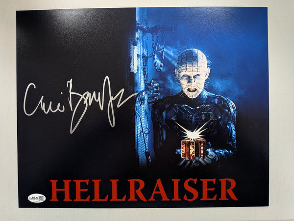 CLIVE BARKER Signed Hellraiser Custom 10x13 Photo Creator Autograph JSA QR B - HorrorAutographs.com
