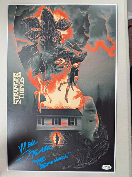 MARK STEGER Signed 11x17 PHOTO Stranger Things Demogorgon Autographed JSA COA A - HorrorAutographs.com