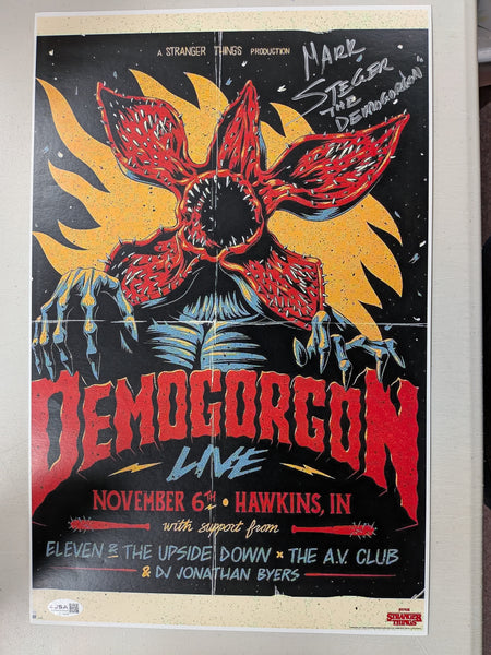 MARK STEGER Signed 11x17 PHOTO Stranger Things Demogorgon Autographed JSA COA Bs - HorrorAutographs.com