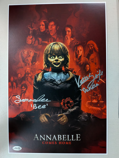 SAMARA LEE KATIE SARIFE 2x Signed 11x17 Photo Annabelle Autograph JSA COA - HorrorAutographs.com