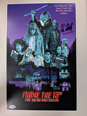KANE HODDER Signed 11x17 Jason X Poster Voorhees Friday 13th Part 10 JSA QR m