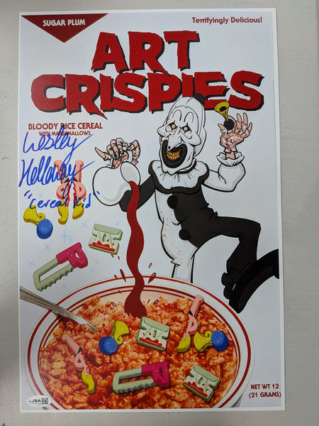 WESLEY HOLLOWAY Signed 11x17 Poster TERRIFIER Cereal Kid JSA COA - HorrorAutographs.com