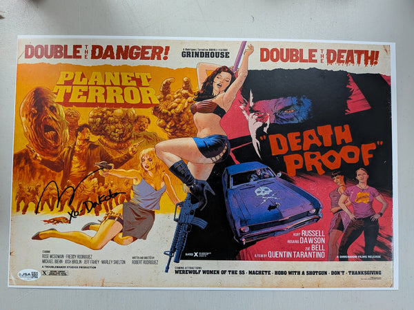 Marley SHELTON Signed Planet Terror 11x17 Poster Autograph Inscription JSA COA B - HorrorAutographs.com