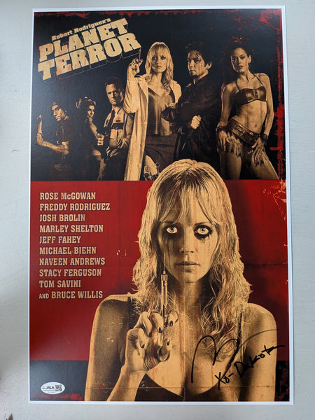 Marley SHELTON Signed Planet Terror 11x17 Poster Autograph Inscription JSA COA C - HorrorAutographs.com