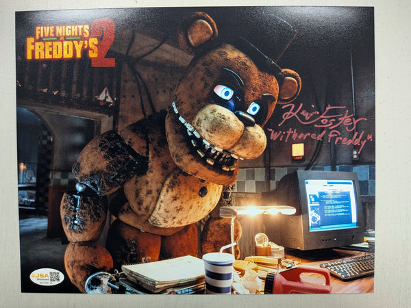 Kevin FOSTER Signed 8x10 Photo FNAF FREDDY Five Nights at Freddy's 2 JSA - HorrorAutographs.com
