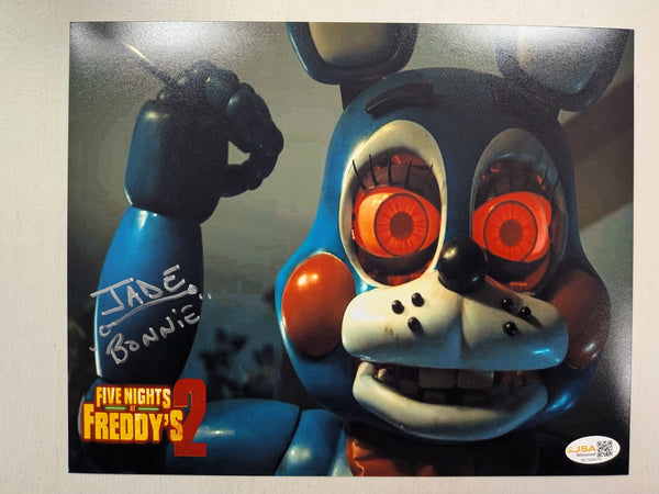 JADE KINDAR-MARTIN Signed 8x10 Photo FNAF Bonnie Five Nights at Freddy's 2 JSA B - HorrorAutographs.com