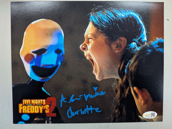 AUDREY LYNN-MARIE Signed 8x10 Photo FNAF Five Nights at Freddy's 2 Charlotte JSA A - HorrorAutographs.com