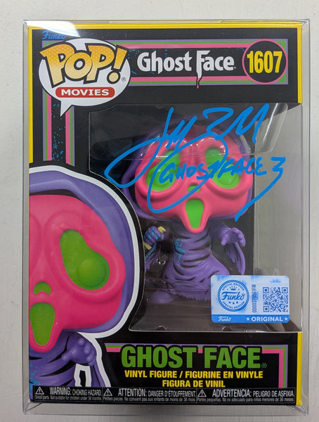 JEFF BROCKTON Signed FUNKO POP Scream Blacklight Special Edition Ghostface JSA COA - HorrorAutographs.com