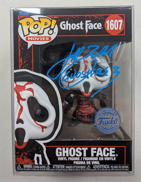 JEFF BROCKTON Signed FUNKO POP Scream Ghostface Bloody Special Edition JSA COA - HorrorAutographs.com