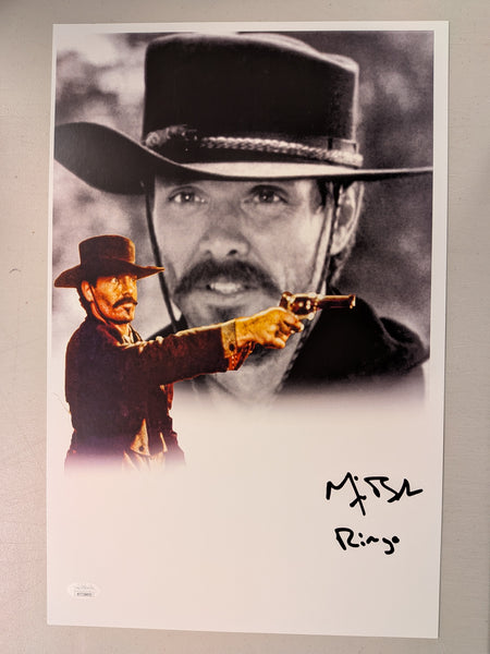 MICHAEL BIEHN Signed TOMBSTONE 11x17 PHOTO Poster JOHNNY RINGO JSA COA B - HorrorAutographs.com