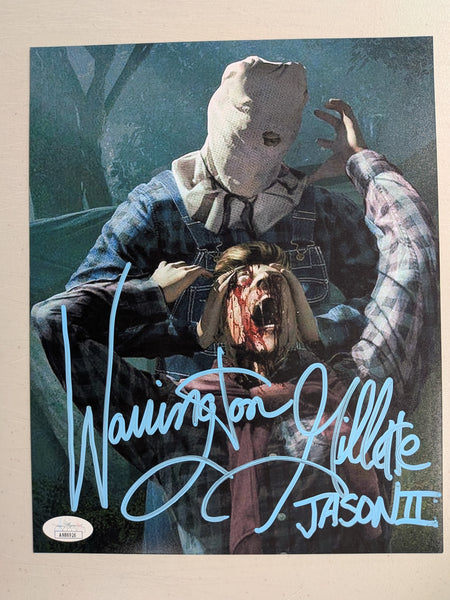 WARRINGTON GILLETTE Signed Jason Voorhees 8X10 Photo Autograph FRIDAY THE 13TH Tb - HorrorAutographs.com
