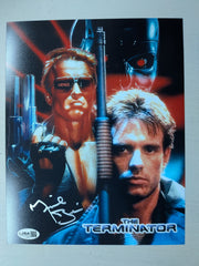 MICHAEL BIEHN Signed TERMINATOR 8x10 Photo Autograph Reese JSA COA D