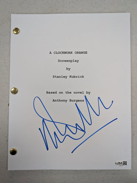 MALCOLM McDowell Signed A Clockwork Orange Full SCRIPT Autographed RARE JSA COA - HorrorAutographs.com