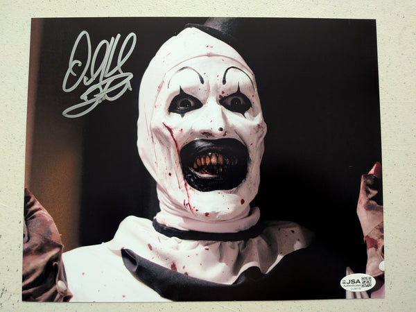 DAVID HOWARD THORNTON Signed Art the Clown 8x10 Photo TERRIFIER Autograph JSA COA F - HorrorAutographs.com