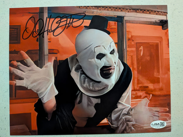 DAVID HOWARD THORNTON Signed Art the Clown 8x10 Photo TERRIFIER JSA COA C - HorrorAutographs.com