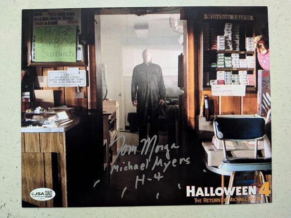 TOM MORGA Signed Halloween Part 4 Michael Myers 8x10 Photo Autograph JSA COA B - HorrorAutographs.com