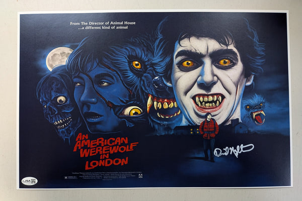 DAVID NAUGHTON Signed 11x17 POSTER American Werewolf in London BAS JSA K - HorrorAutographs.com