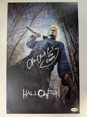 JAMES JUDE COURTNEY Signed 11x17 Photo Halloween Michael Myers JSA COA A