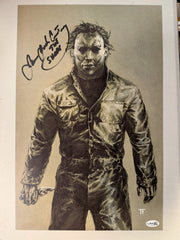 JAMES JUDE COURTNEY Signed 11x17 Photo Halloween Michael Myers JSA COA B