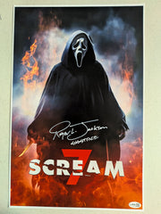 Roger JACKSON Signed SCREAM 7 11x17 Poster Voice of GHOSTFACE Autograph JSA COA B