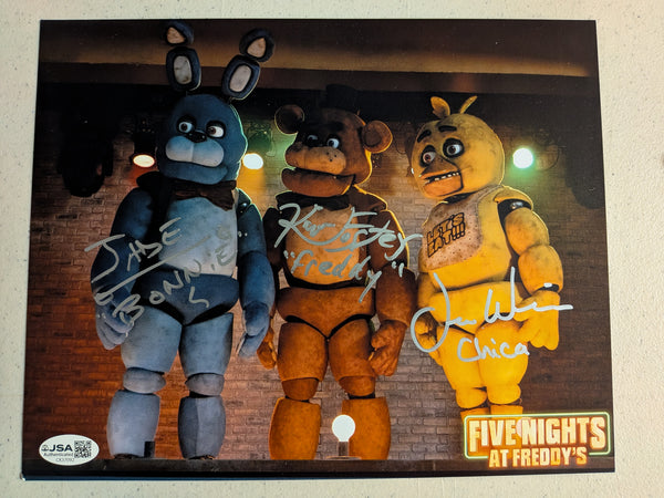 Kevin FOSTER Jade KINDAR-MARTIN 3x Signed 8x10 Photo FNAF Five Nights at Freddy's 2 JSA (Copy) - HorrorAutographs.com