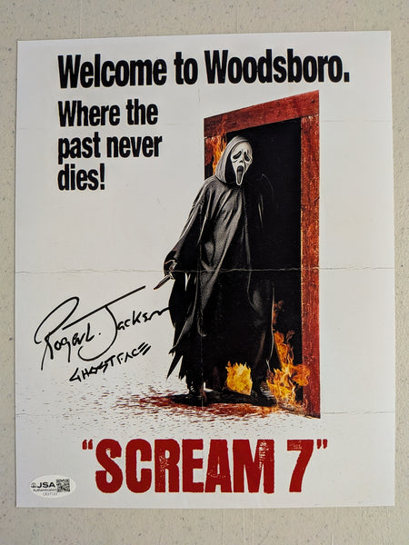 ROGER JACKSON Signed SCREAM 7 8x10 Photo GHOSTFACE Autograph JSA COA C - HorrorAutographs.com