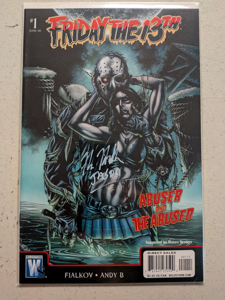 KANE HODDER Signed COMIC Book Abuser and the Abused Friday the 13th JASON VOORHEES JSA - HorrorAutographs.com